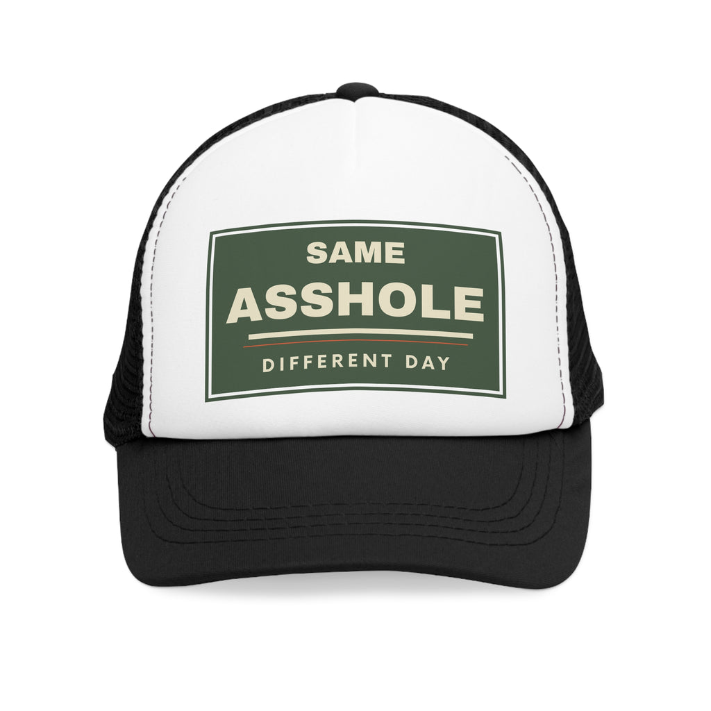 Same Asshole Different Day Trucker Hat, Humorous Gift, Casual Wear, Outdoor Accessory