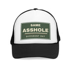 Same Asshole Different Day Trucker Hat, Humorous Gift, Casual Wear, Outdoor Accessory