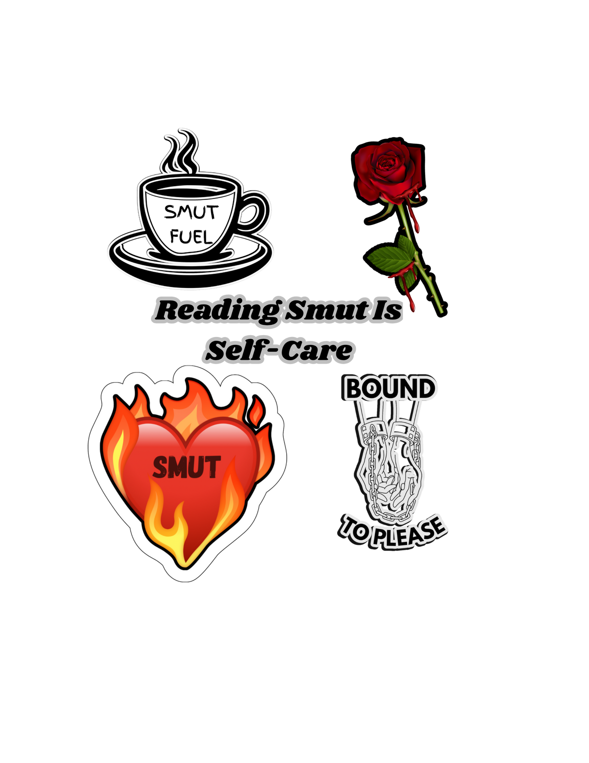 Spicy Bundle, 5 stickers for smut lovers