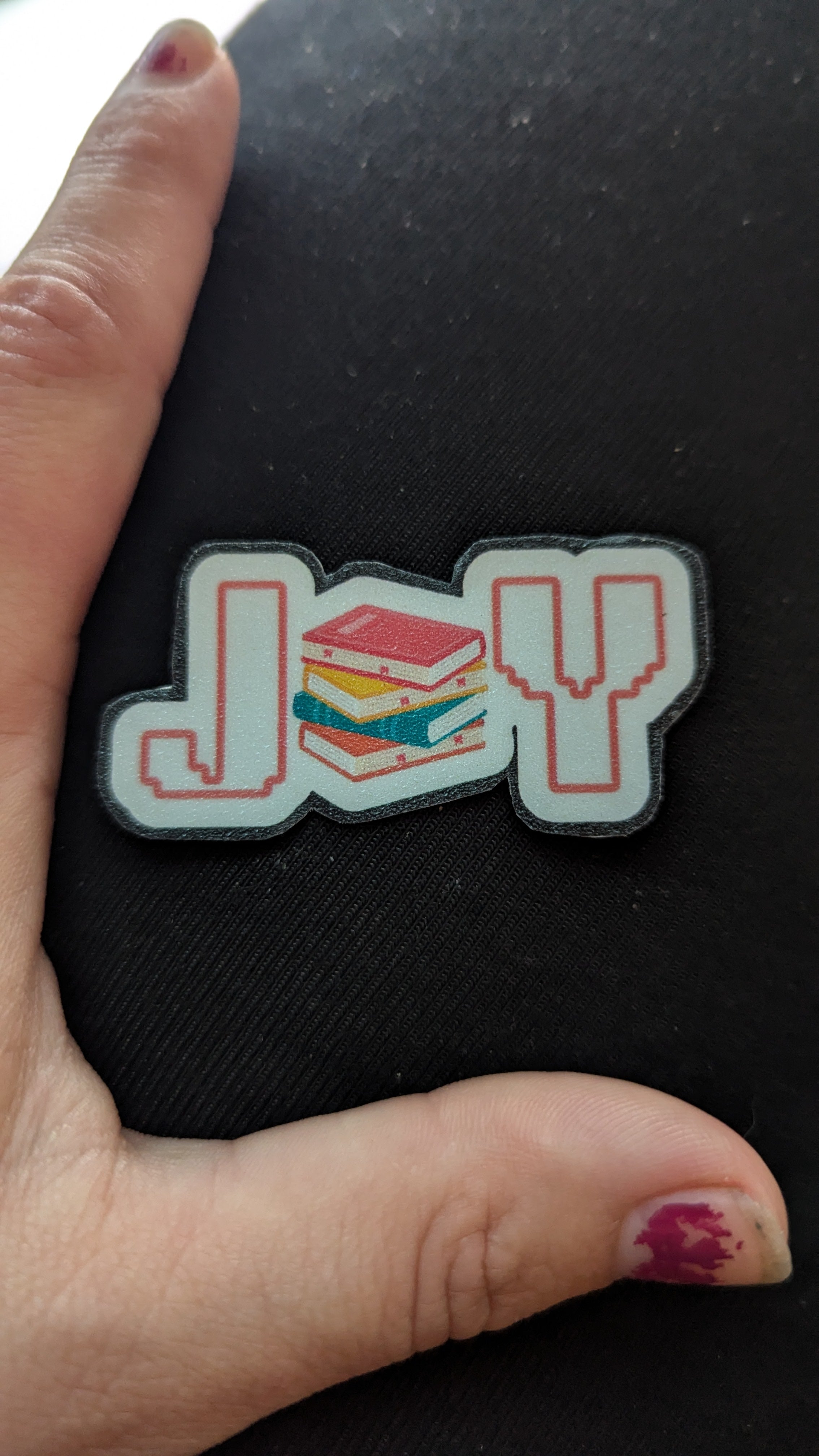 JOY, handmade sticker for book lovers