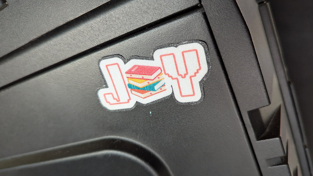 JOY, handmade sticker for book lovers