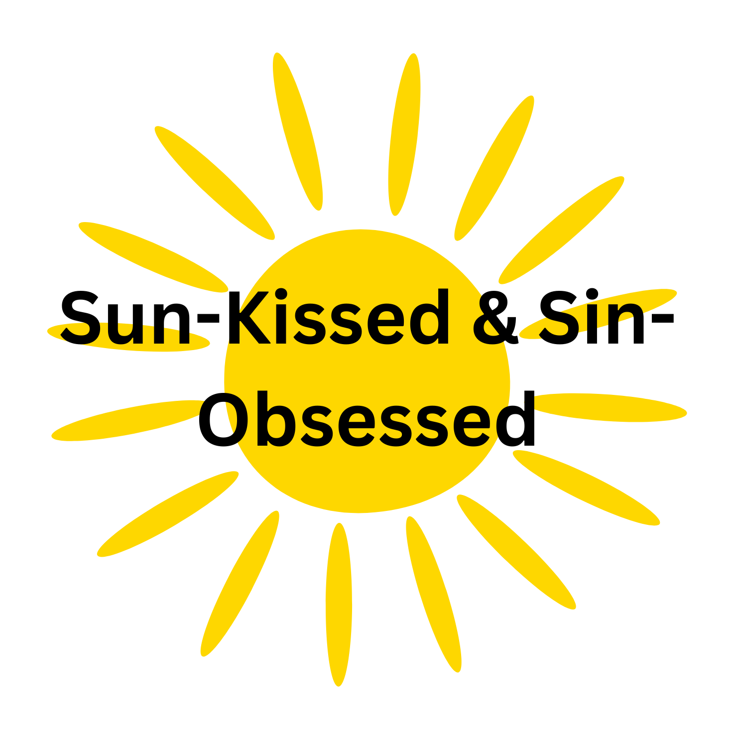Sun Kissed & Sin Obsessed, handmade sticker for book lovers
